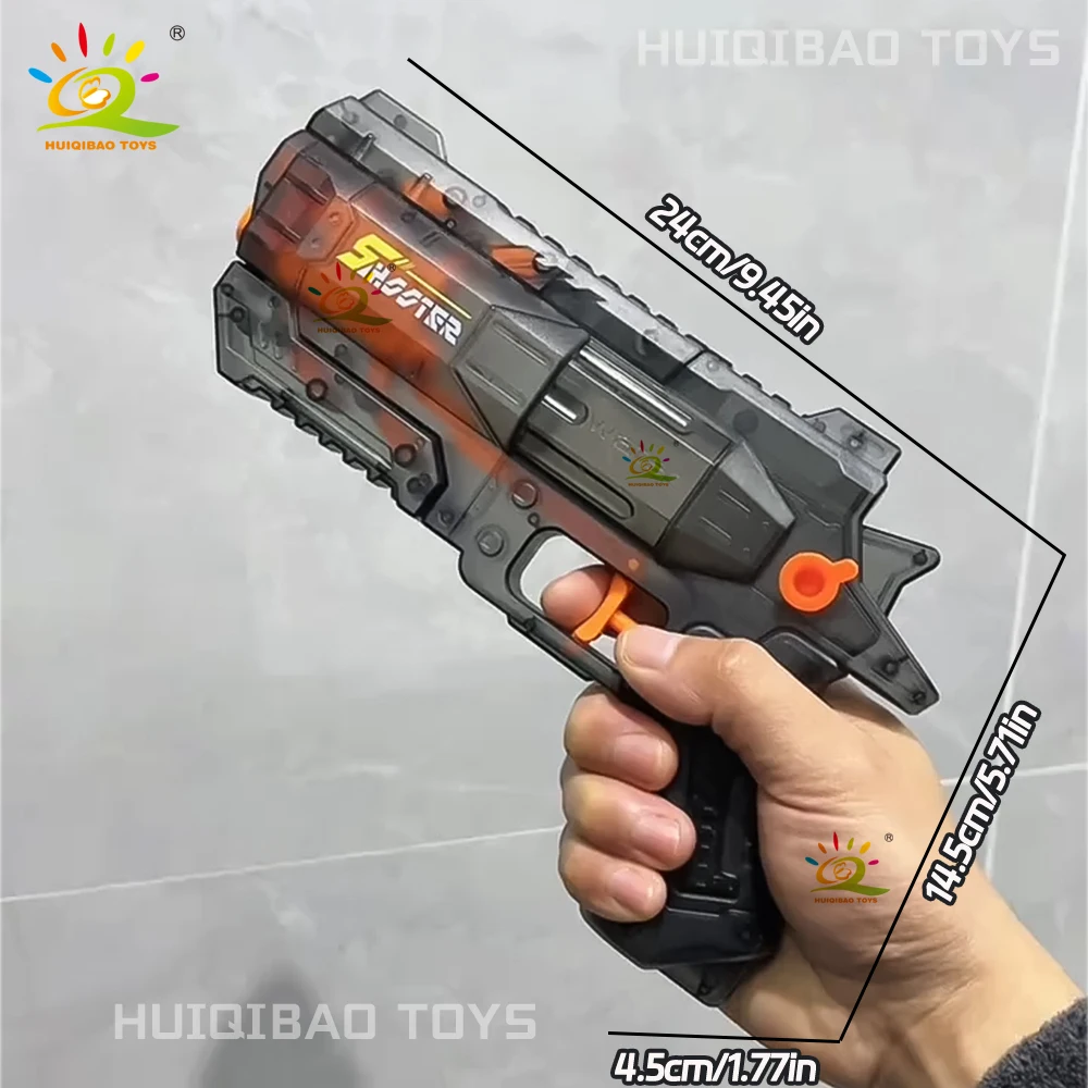 Summer Beach Space Technology Revolver Dual Form Water Gun One Click Transformation Unfolding Form Pistol Shooting Toys Adult