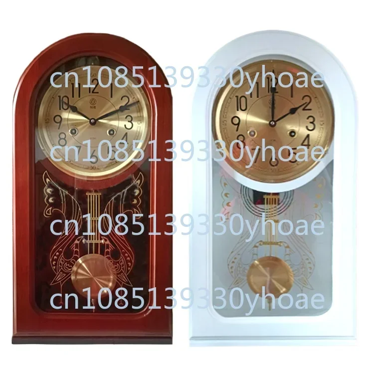 Vintage mechanical wall clock Vintage pendulum clock Solid wood clockwork clock Polaris pure copper movement European style