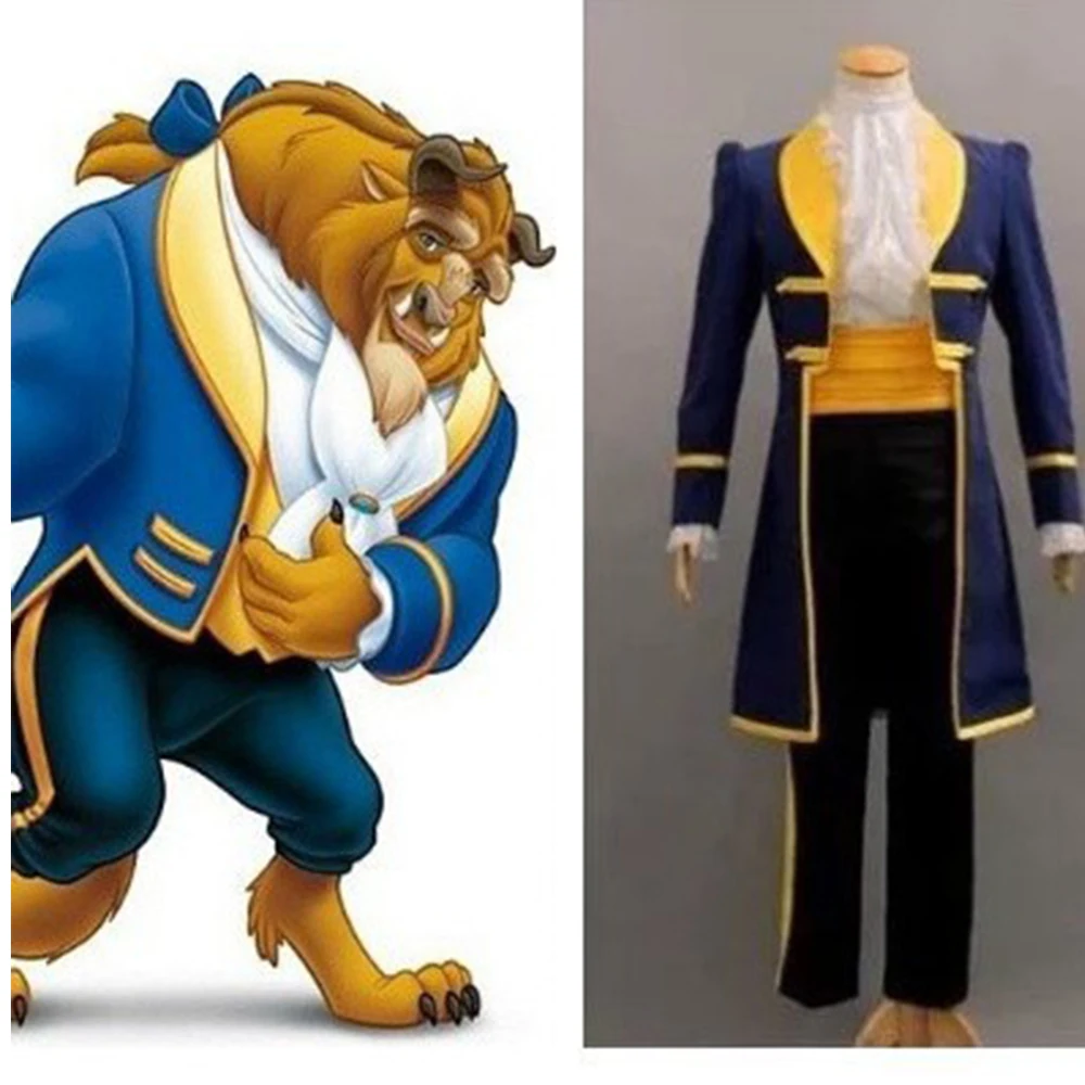 

Костюм для косплея Принца Адама для взрослых, аниме-костюм Зверя, мультяшный костюм Красавицы и Зверя, одежда, маска, костюм Принца Зверя на Хэллоуин