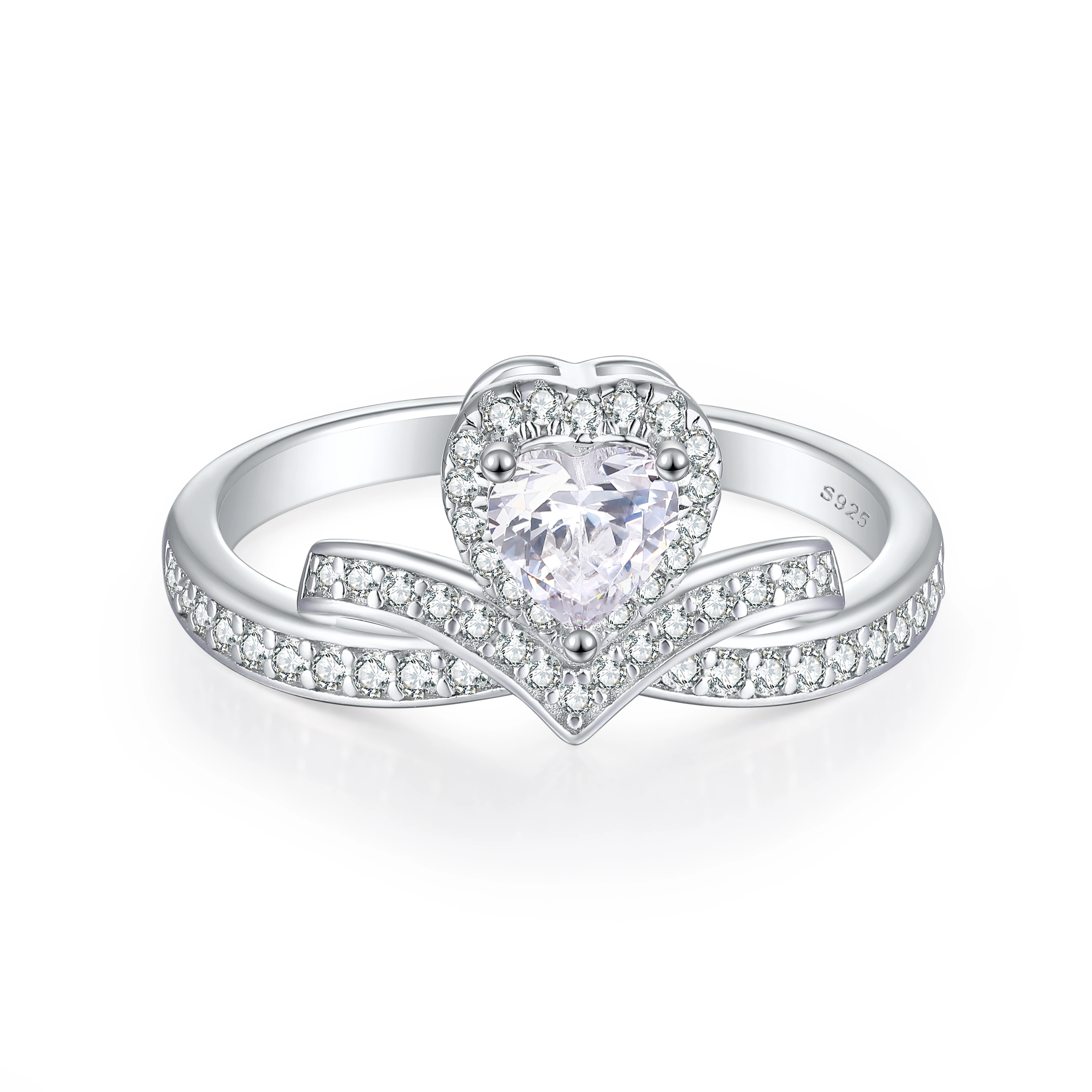 

Women Eternity Rings Fine Jewellery 3A CZ Wedding Engagement Bling Diamond Ring Pure 925 Sterling Silver Rings Suppliers