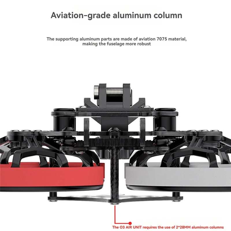 B05C-GEP-CL20 لطائرة O3 VTX بدون طيار طقم إطارات من ألياف الكربون 2 بوصة 100 مم قاعدة عجلات مع واقي المروحة لطائرة رباعية داخلية