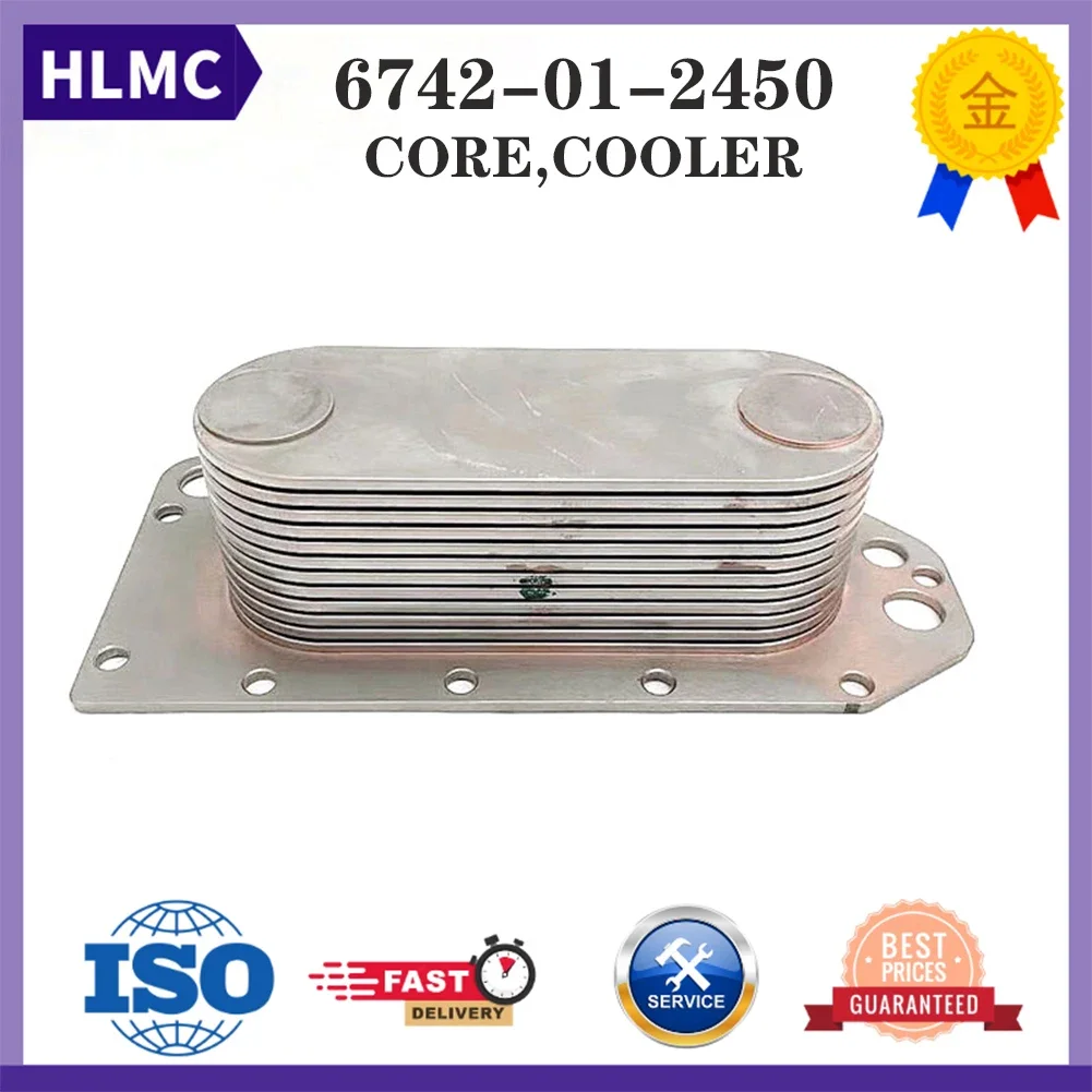 Excavator Engine Oil Coolers Core PC300-7 PC300-8 6743-61-2210 6742-01-2450 6743612210 6742012450 C3974815 Cooler Kit