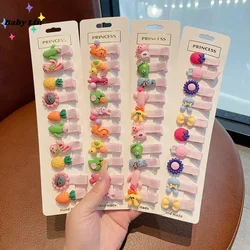 10 PCS Children Hairpin Fruit Hair Clips Baby Side Bangs Clip for Kawaii Girls Headdress Hair Accessories Baby Bows 2023 New