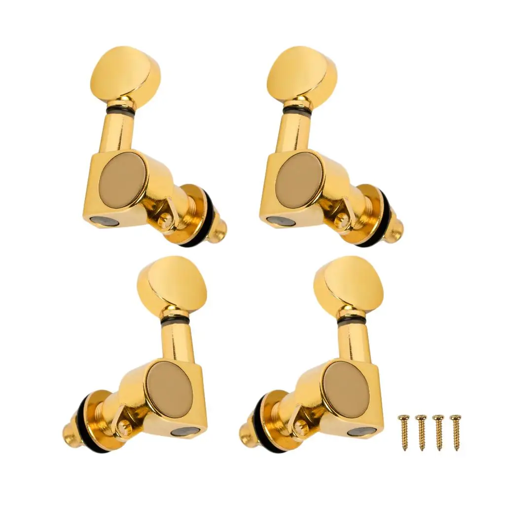 4Pc Uku Closed 2R2L Tuning Pegs Machine Heads Knobs Tuners Keys for Ukulele