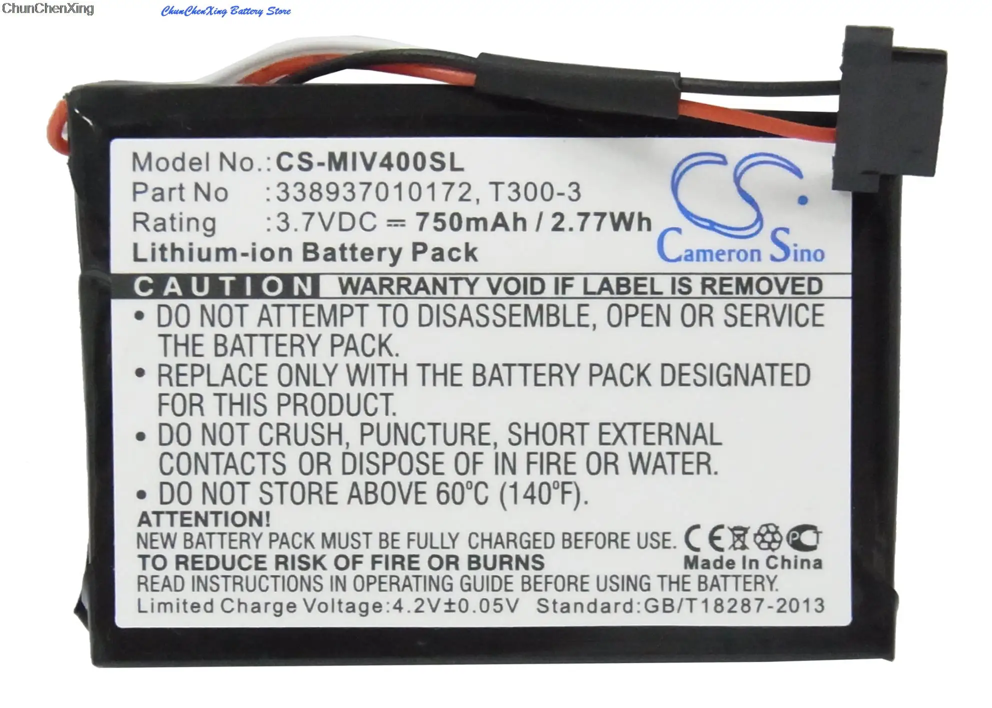 Cameron Sino 750mAh Battery  for Mitac Mio Moov 400, Mio Moov 405