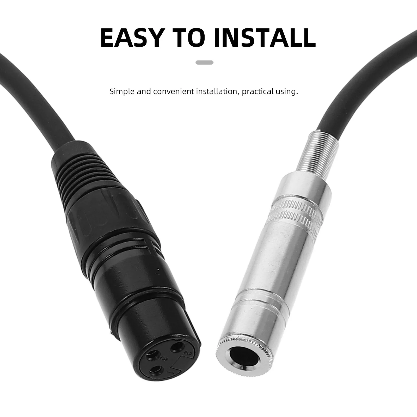 2Pcs Xlr Microphone Cable Balanced 3-Pin Converter Wire 6.5mm Trs Female to Xlr Female Audio Cable Mixer Studio Stage view 5