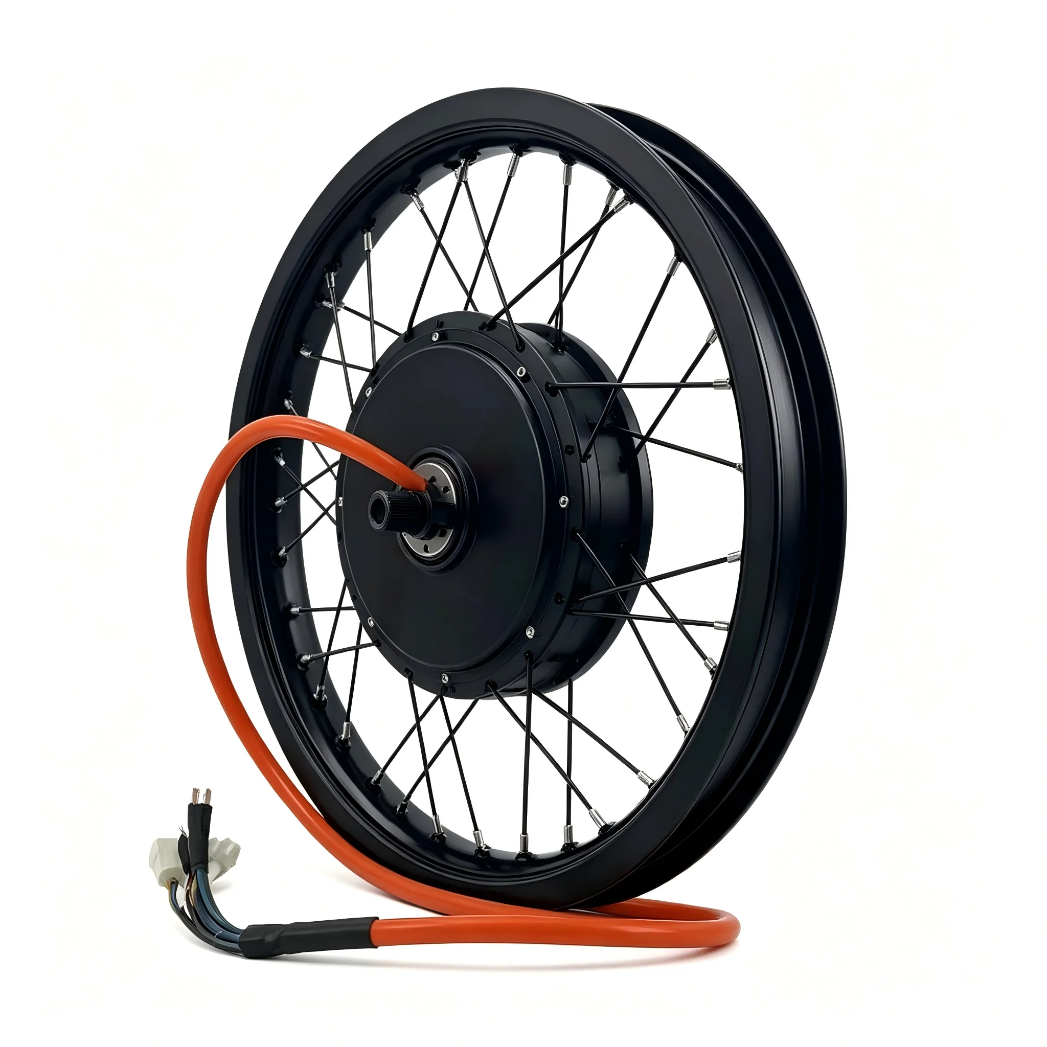 High‑performance QS205‑50H V3 spoke hub motor pre‑fitted with a 1.85‑19 inch wheel rim. Continuous output 3000W, peak power hits