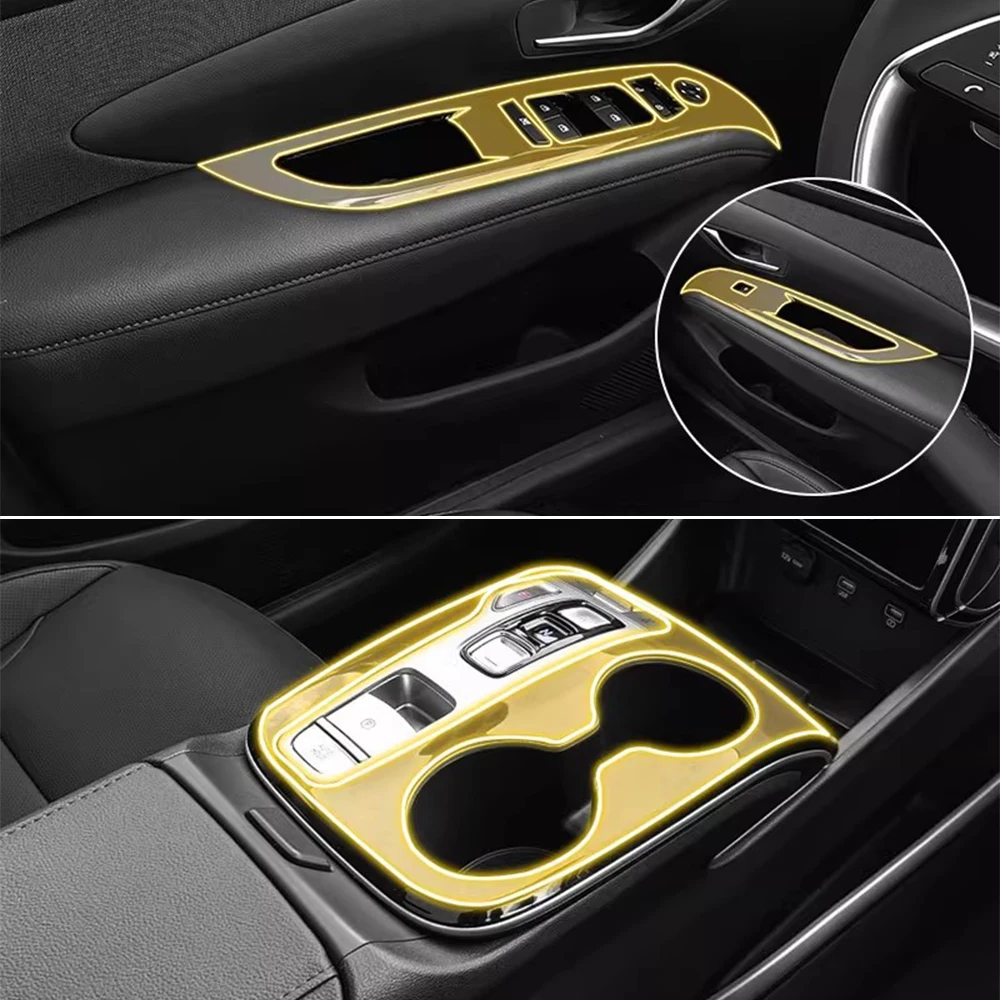 Car Transparent TPU Protective Film for Hyundai Tucson NX4 2021-2023 Center Console Anti-scratch Pre Cut PPF Repair Sticker