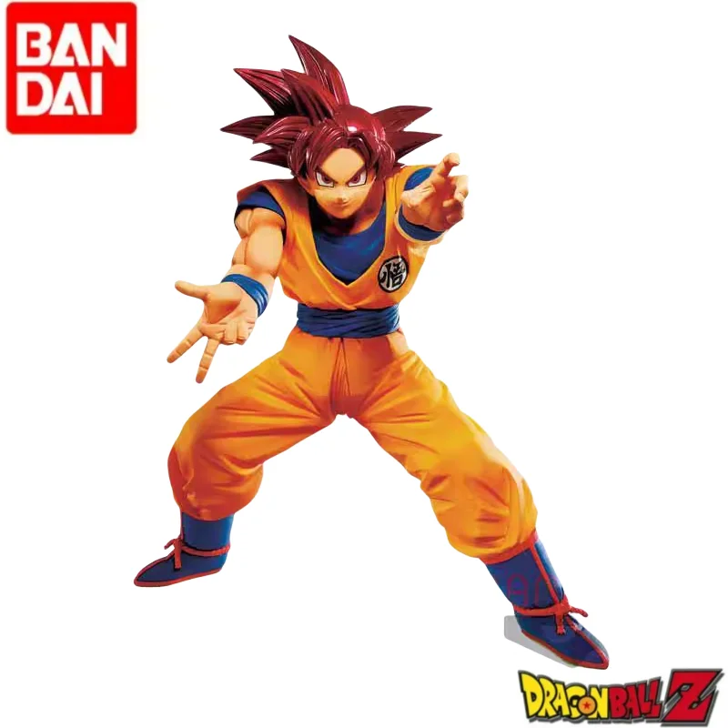 

В наличии Bandai, оригинальная фигурка Dragon Ball Banpresto Son Goku, модель, украшения, аниме, игрушки, статуя, праздничные подарки, экшн-фигурка