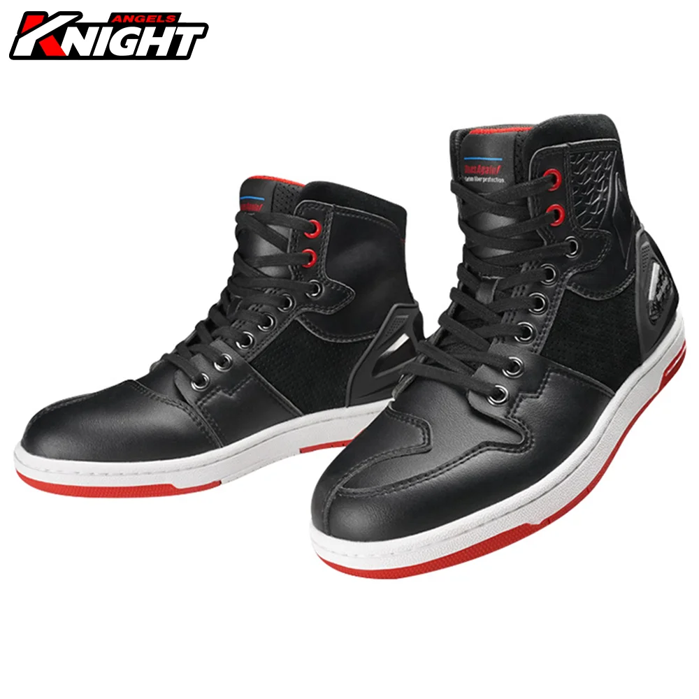 

Motorcycle Boots Microfiber Carbon Fiber Protection Leather Boots Men Racing Motorbike Off Road Non-slip Cycling Shoes Motocross