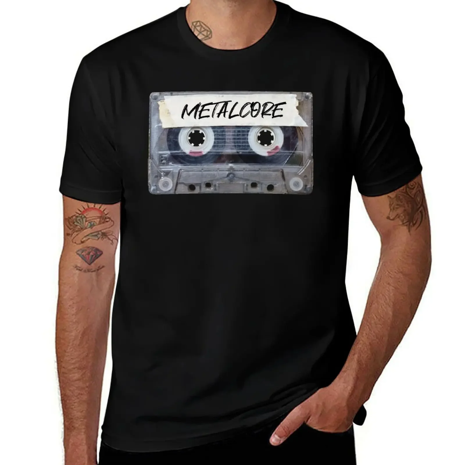 Recorded Music Genre Cassette Old School Metalcore T-Shirt customs boys animal print for a boy plain black t shirts men