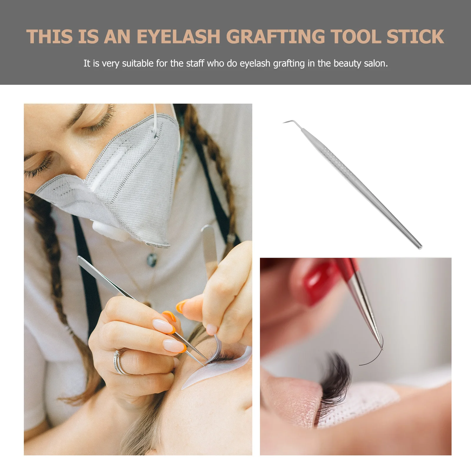 1 szt. Narzędzie do trwałej ondulacji rzęs, precyzyjne wykonanie, pomocnik do rzęs, antypoślizgowy uchwyt, narzędzie do przedłużania rzęs do salonu