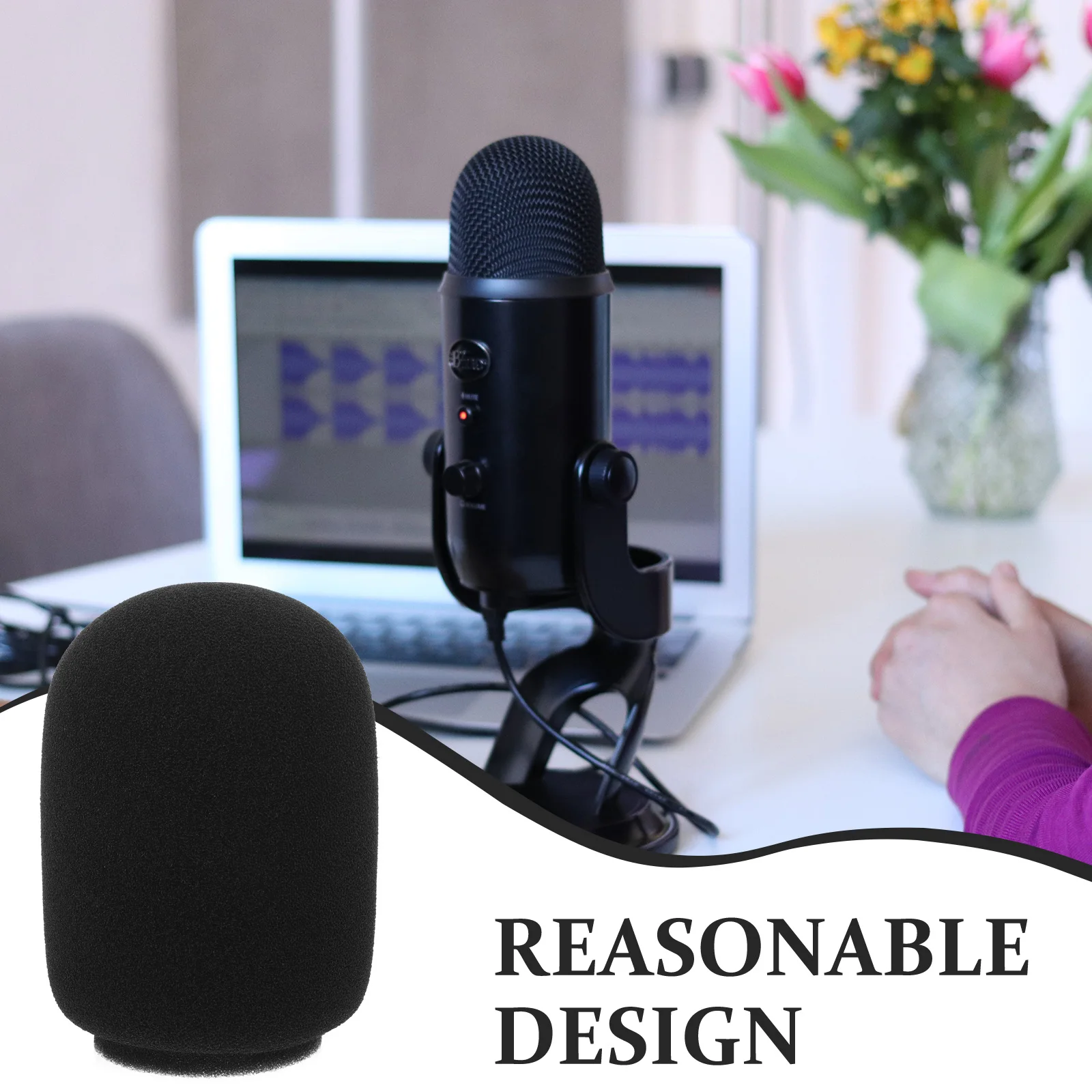 

20 Pcs Blastproof Microphone Head Cover Protector Sponge Covers Earphone for Mesh Sleeve Lapel