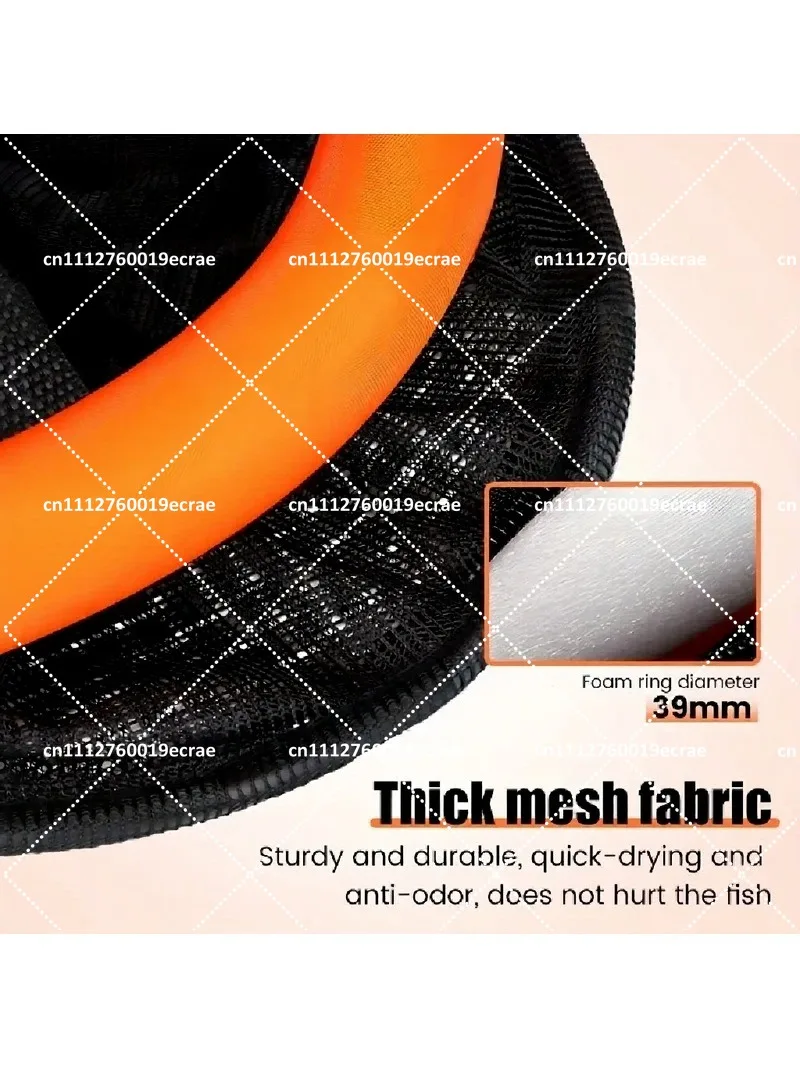 Portable Foldable Nylon Fishing Net Hanging Rack Lightweight Fishing Gear for Easy Transport Storage Black Green Orange