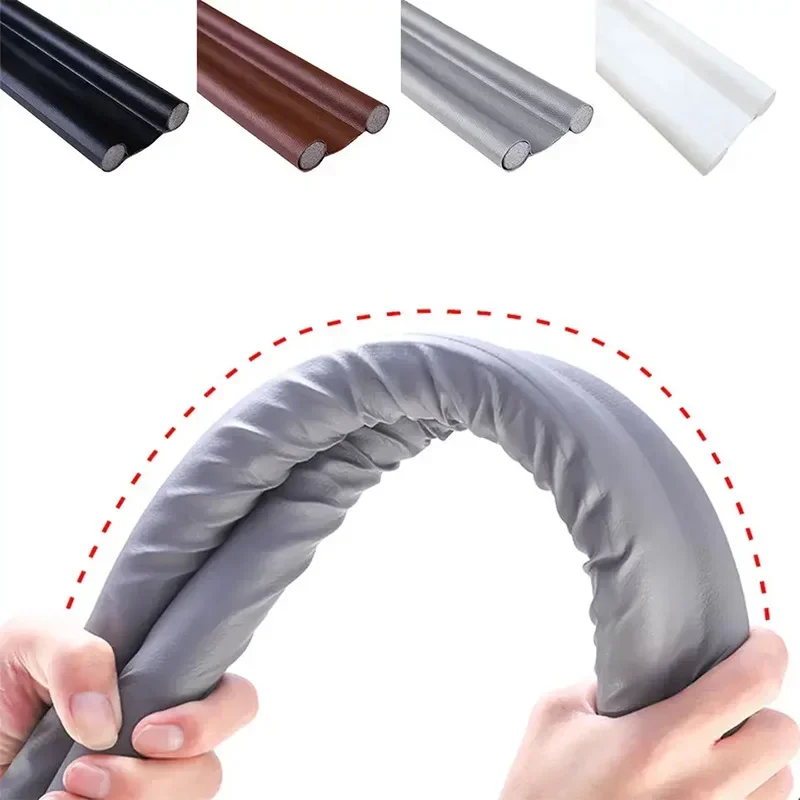 Double Side Door Bottom Seal Strip Flexible Wind Noise Reduction Stopper Under Door Sealing Blocker Guard Sealer Prevent Insects