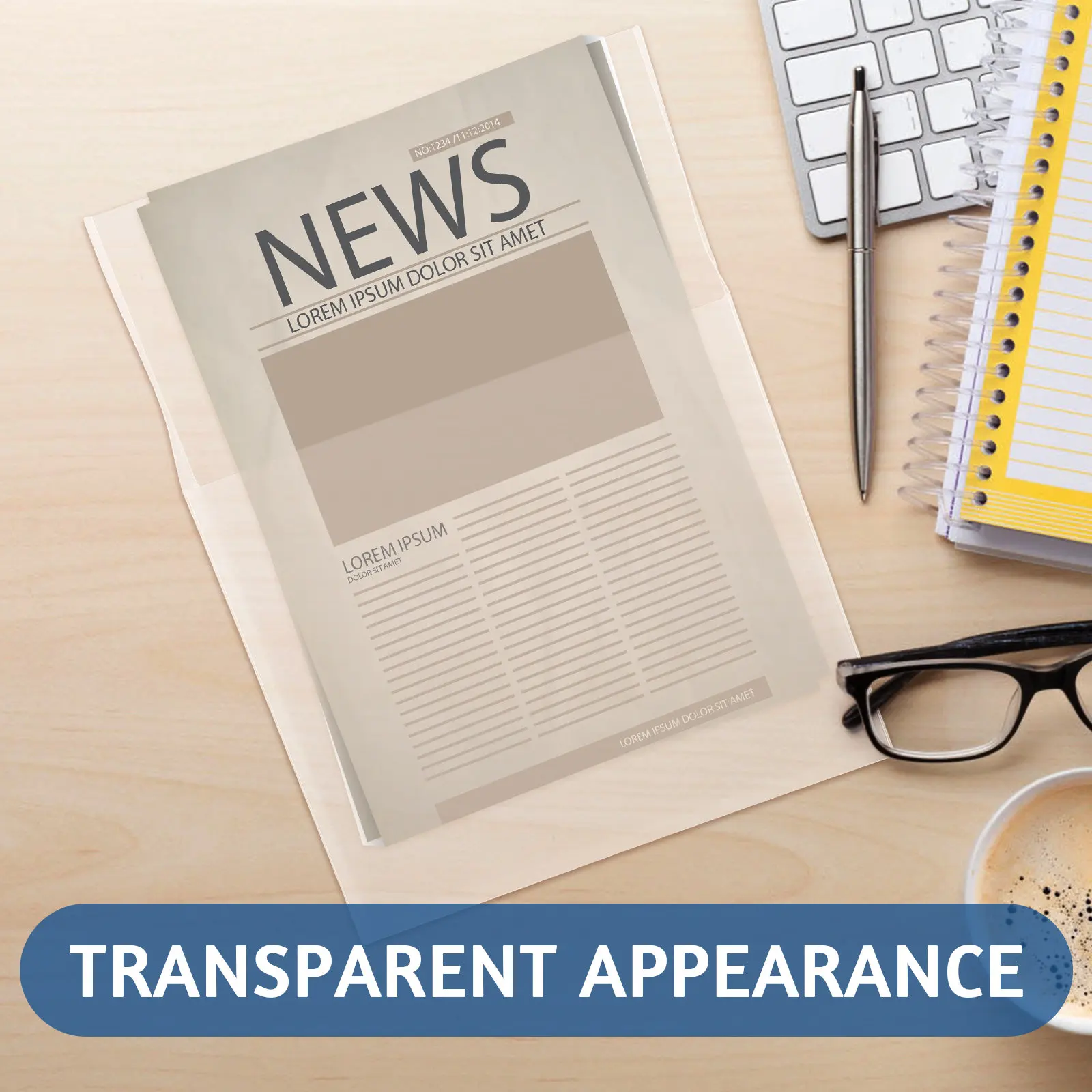 

3Pcs Hanging File Holder Vertical Document Storage Box Stain-Resistant Washable Wall Mail Organizer for Office Dorm Room