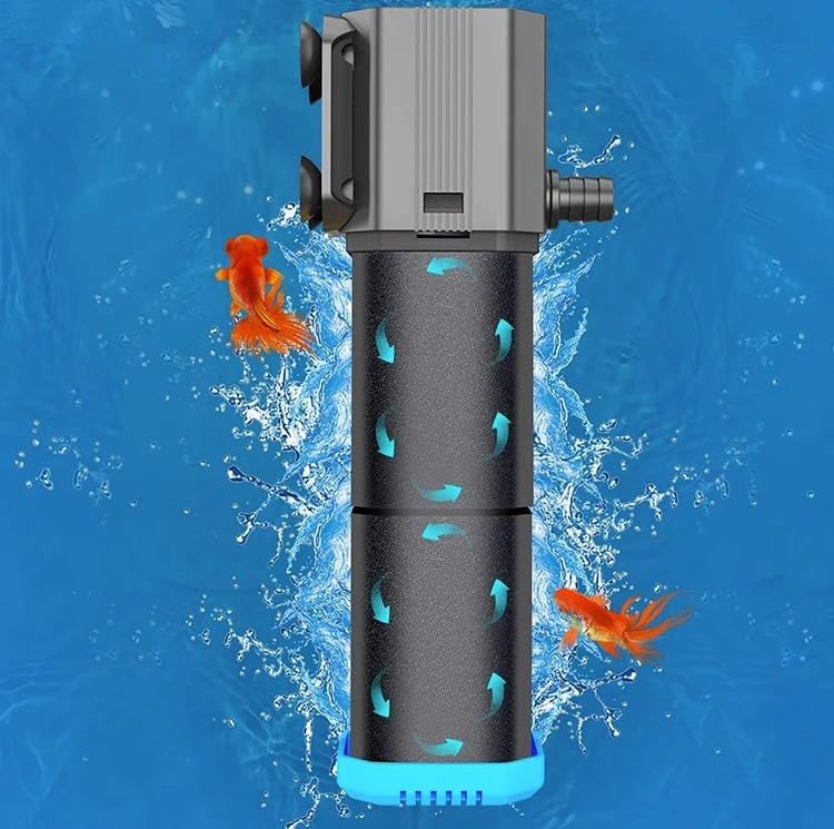 Fish tank filter Built-in three-in-one water purification circulation system Silent small water pump