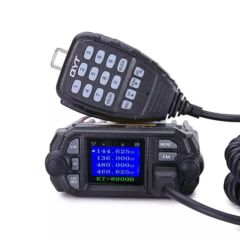 2024 QYT KT-8900D 25W Walkie Talkie Dual Band VHF/UHF 136-174/400-480MHz Quad Watch Mobile Radio for Car Taxi Outdoor Indoor