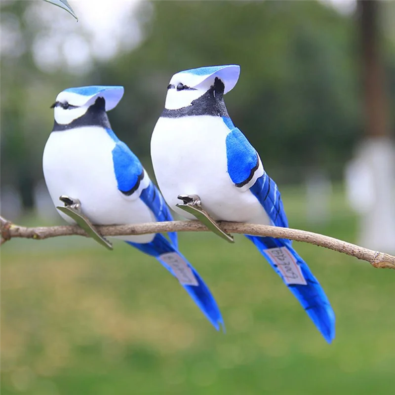 

Small Birds For Decoration Set Of 12 Artificial Feathers Birds With Clip Handmade Birdhouse & Seasonal