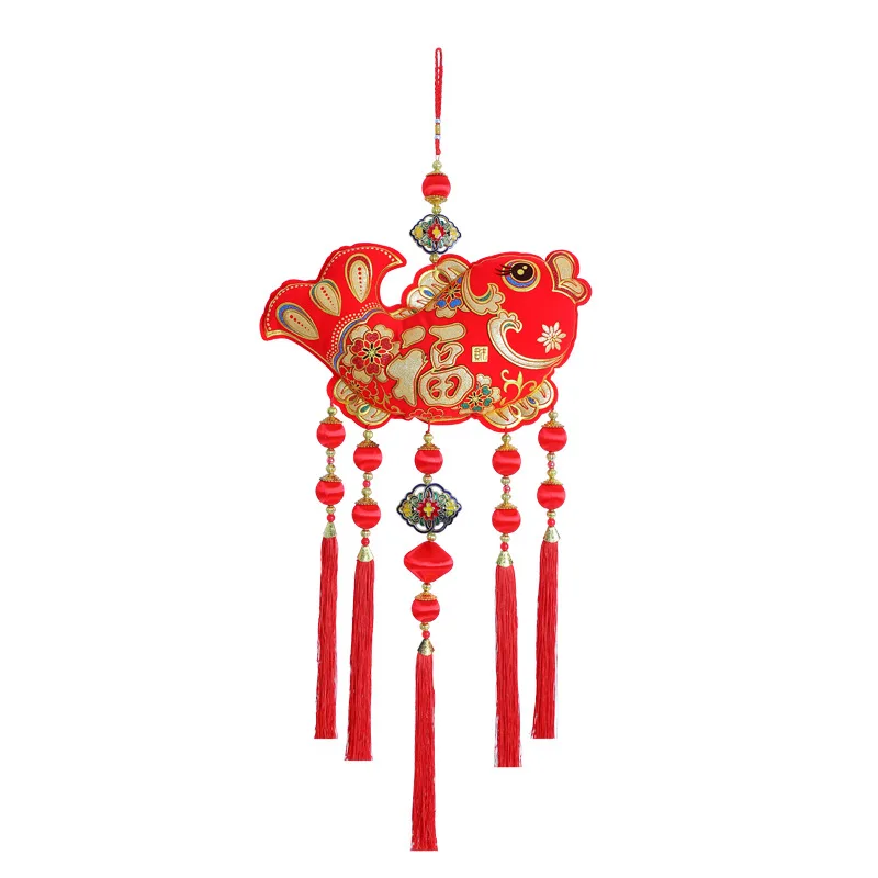 Chinese Hanging Ornament Home Decor Blessing Souvenir Gift 2024 Good Luck Charm for Bedroom Celebration Office Living Room Shop