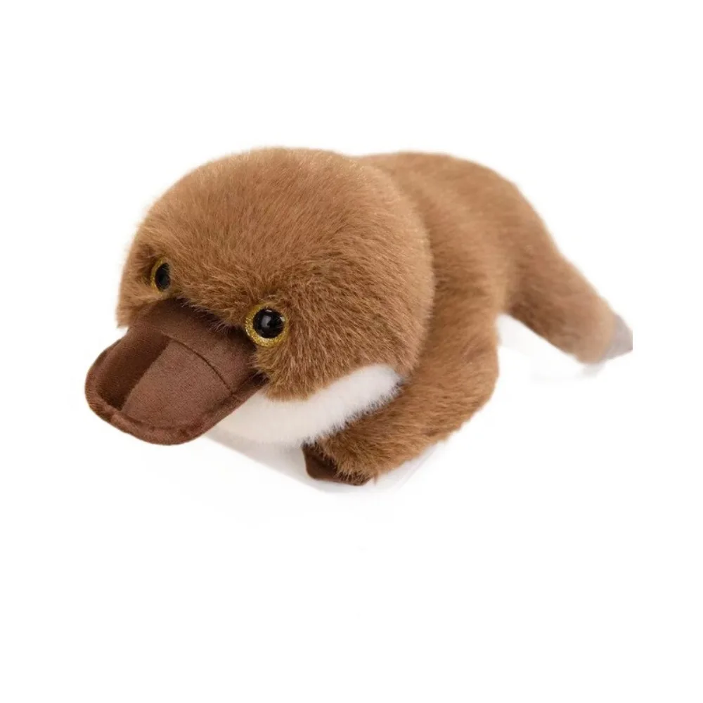 Super Soft Platypus Pillow Fluffy Material Lying Prone Position Simulation Platypus Brown Color Stuffed Animal