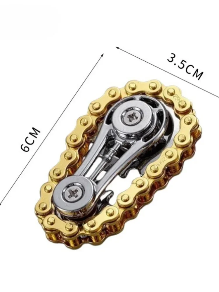 AliExpress Sprocket Flywheel Flywheel Flying Top Flying Disk Anti-Anxiety Ornaments Metal Bicycle Chain EDC Rotating Flying Disk Adult Toy