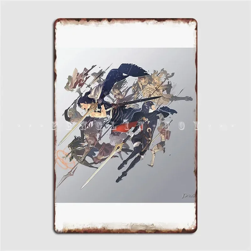 Fire Emblem Awakening Box Art Poster Metal Plaque Wall Cave Club Bar Personalized Plaques Tin Sign Posters