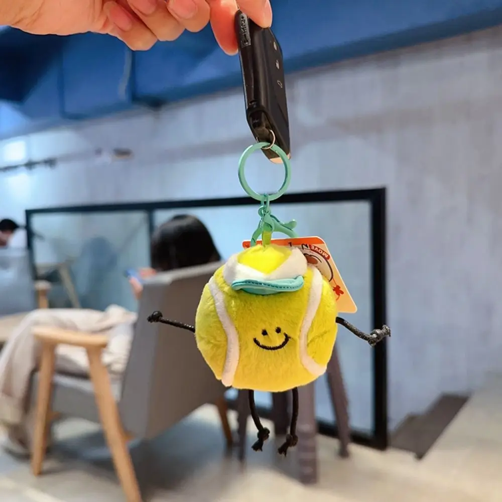 Unique Sports Series Key Charm Tennis Basketball Bag Pendant Cartoon Baseball Keyring Key Chain