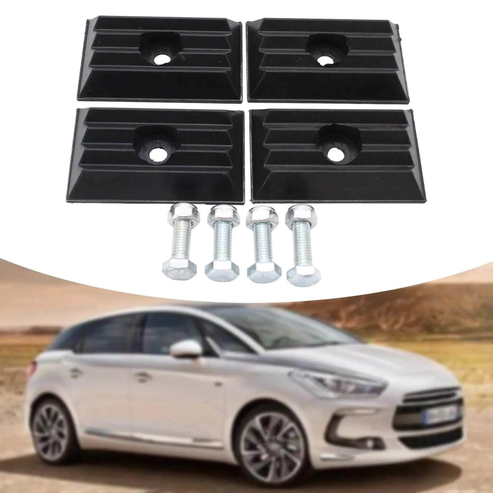 4x Rear Suspend Leaf Spring Pads,Rear Impact Snubber Leaf Spring Replaces Maintenance,Steel 1362685080 for 2006- Cars