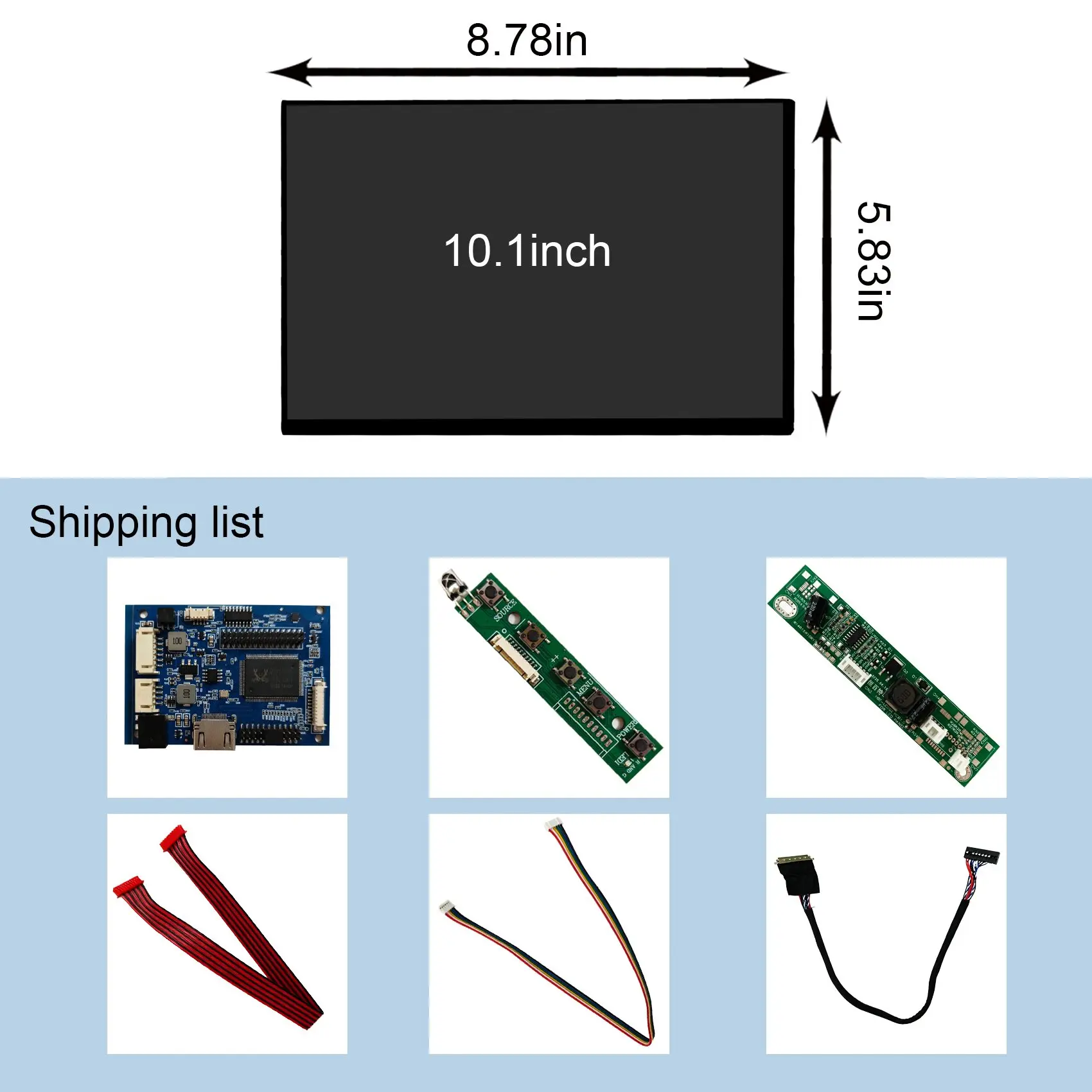 High Brightness 10.1inch N101ICG-1000 1280x800 1000nit LCD Screen with LCD Controller Board Kits