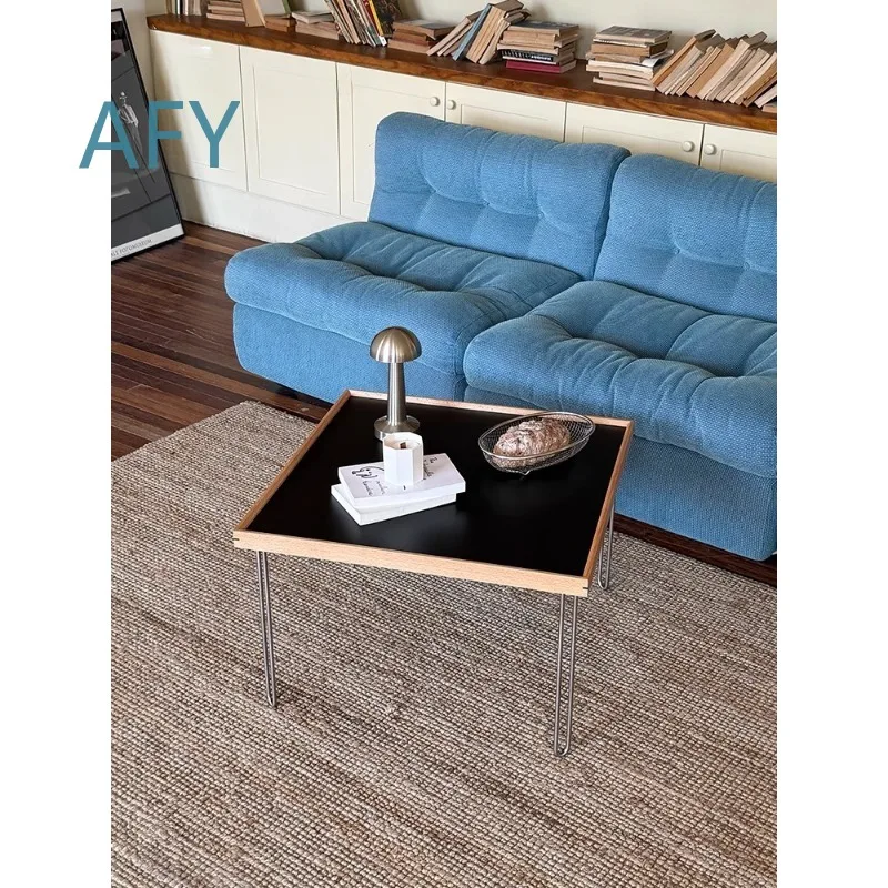 Vintage Bauhaus Square Coffee Table for Small Space Living Room Furniture Colorful Minimalist Design Modern Side Table for