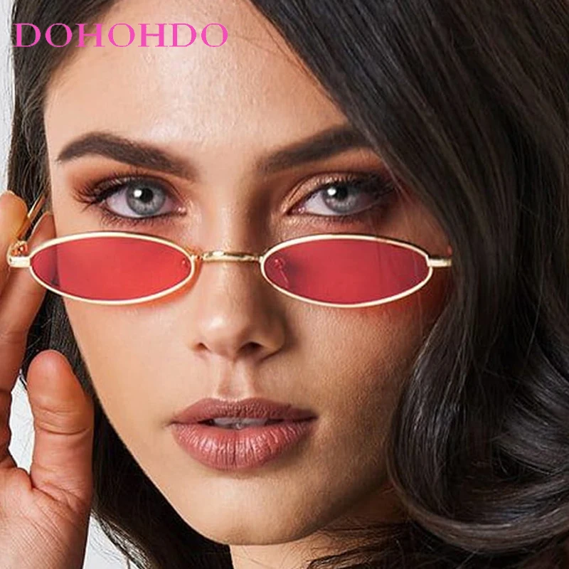 

Luxury Small Oval Brand Designer Sunglasses Women Punk Retro Trendy Male Sun Glasses Travel Driving Shades Female UV400 Óculos