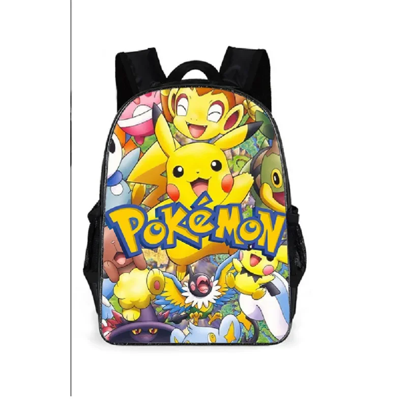 MINISO Kawaii Pokemon Backpack Pikachu Student School Bag Cartoon Animation Accessories Backpack Cartoon School Bag Mochila