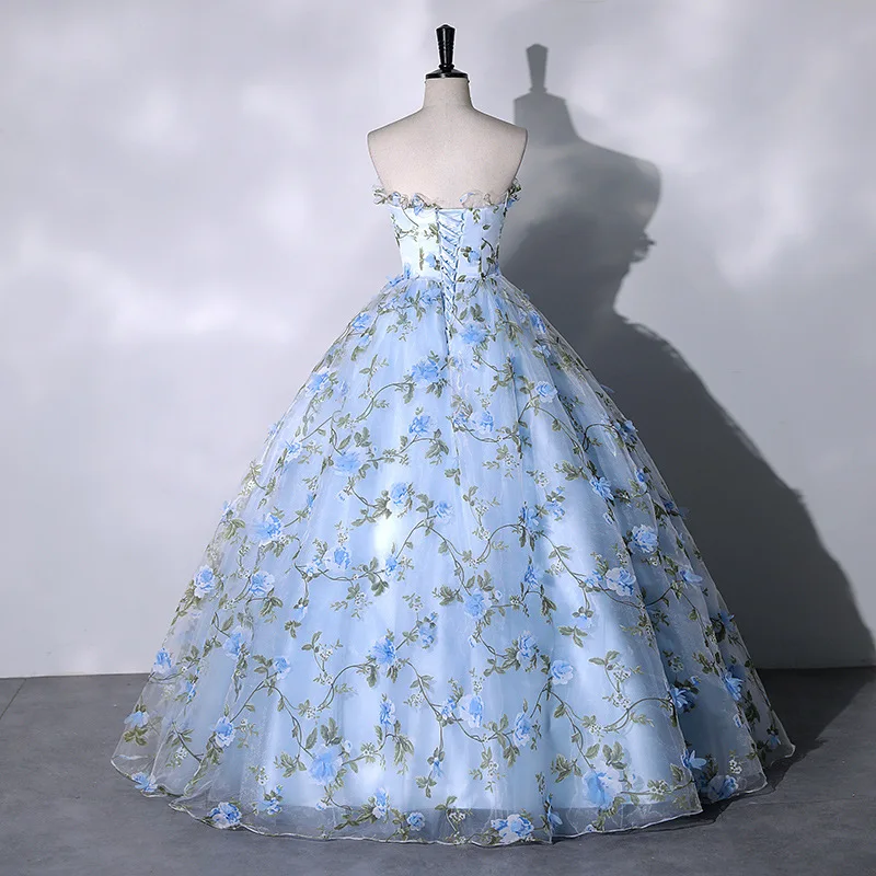 

Blue Evening Gown, High-end Dress, High-end Wedding Host, Banquet, Beautiful Voice, Art Exam, Morning Gown, Princess Dress