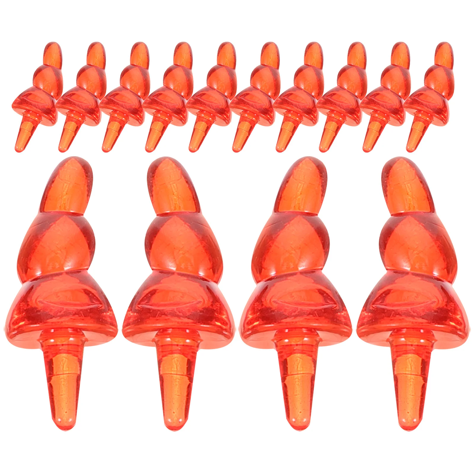 

100 Pcs Winter Snowman Nose Accessory Christmas Decoration Red Plastic Crafting