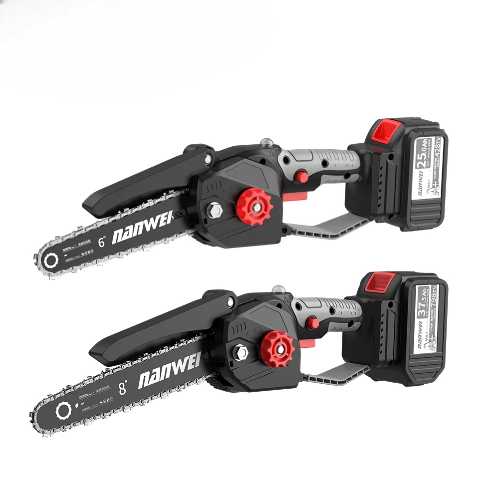 

#Brushless 21V Logging Tool Portable Electric Mini Saw 6/8 inch Large Battery Capacity Electric Chain Saw.