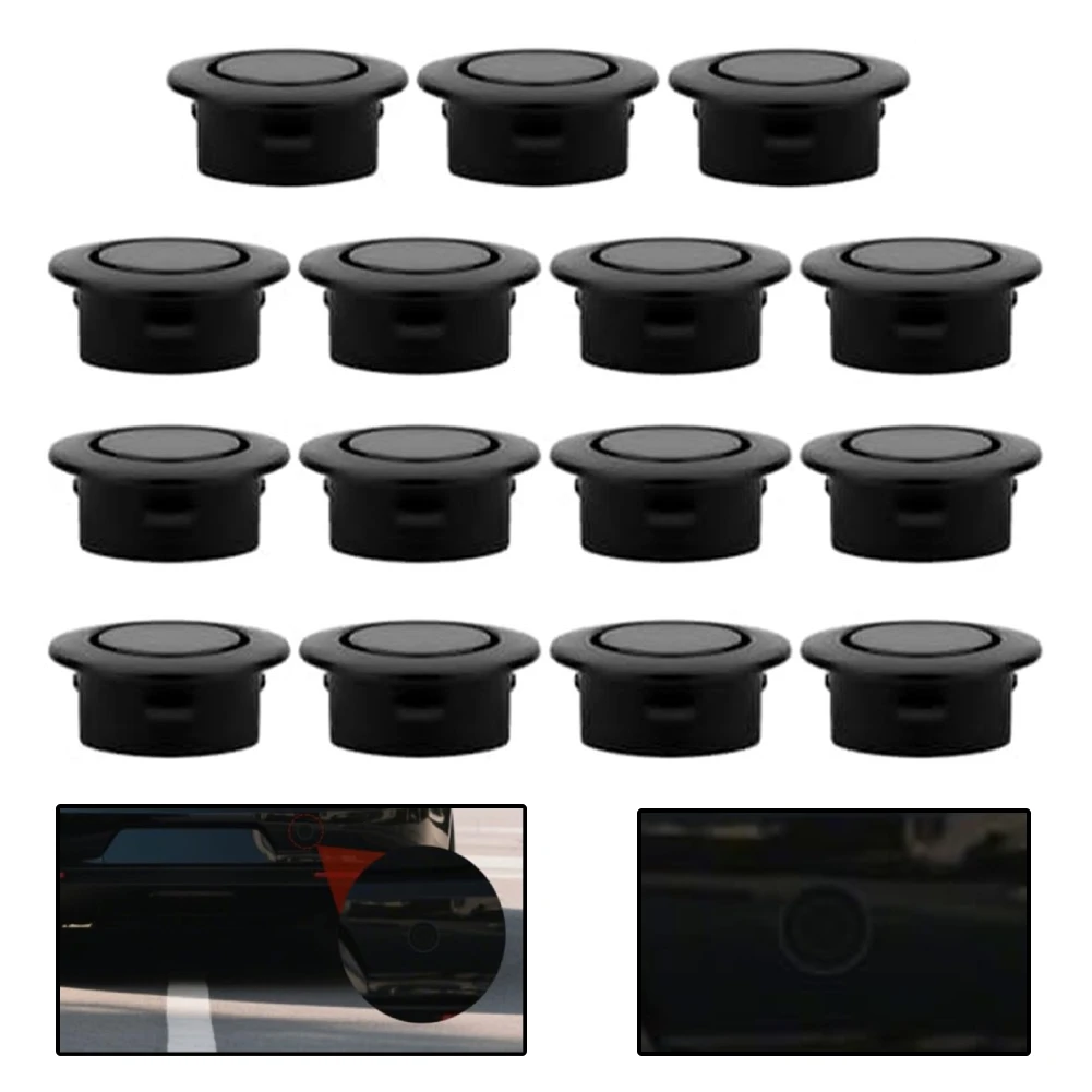 

20 шт., крышка датчика бампера для автомобильного отверстия, декоративная крышка, черная автомобильная декоративная крышка с отверстием для радара, автомобильные аксессуары