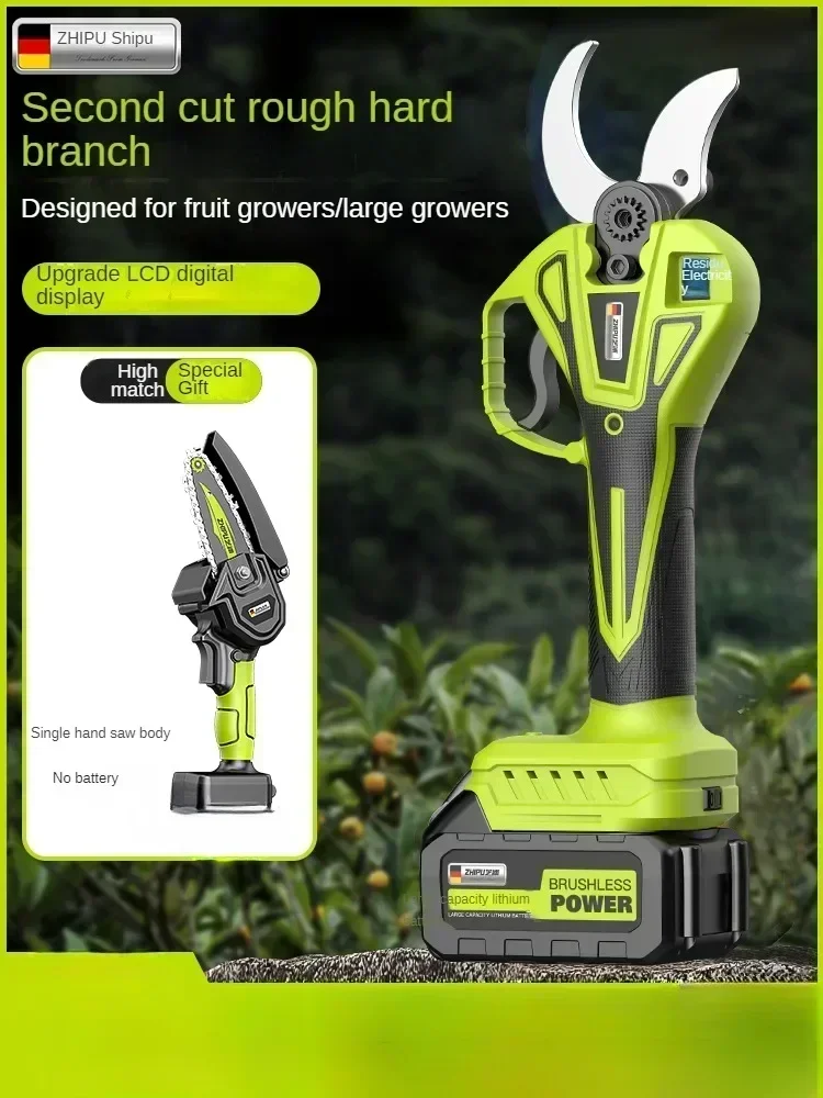 Cordless Electric Pruning Shears with Lithium Battery for Fruit Trees and Iron Sheet Cutting