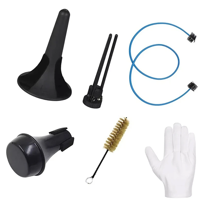 

Y67A-Brass Trumpet Accessories Bracket Bracket + Mute + Rope Brush + Piston Brush + Gloves