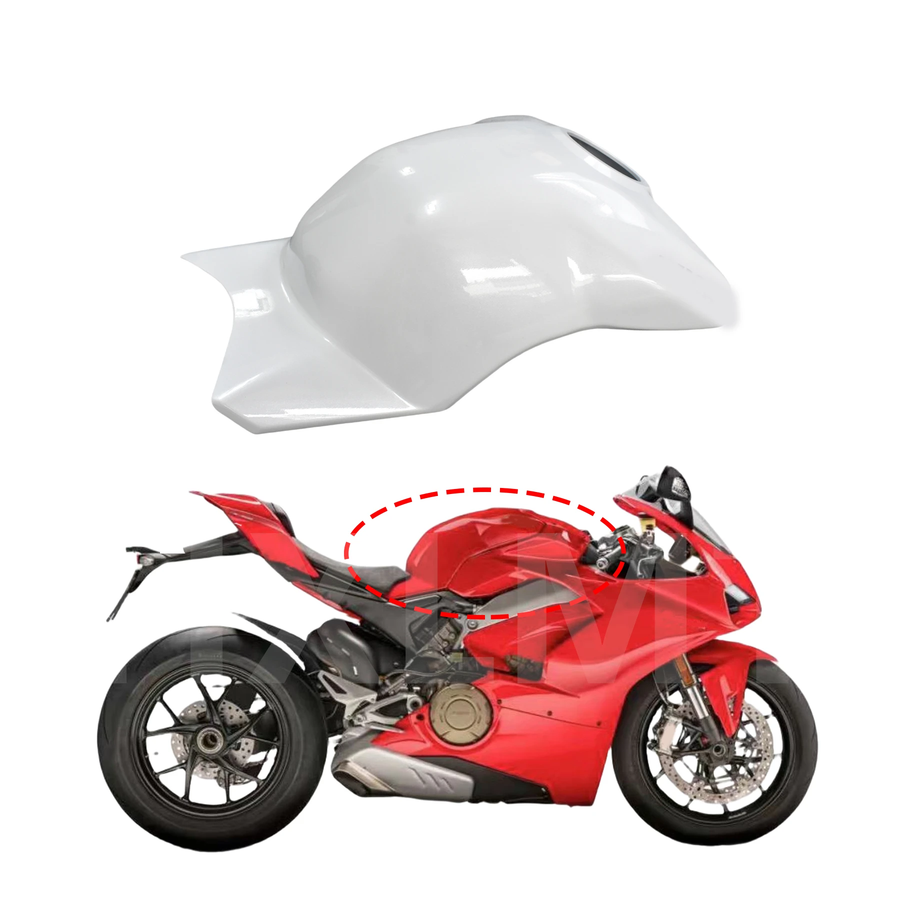 

New Motorcycle Carbon Fiber Look Gas Tank Cover Protector Fairing for DUCATI Panigale V4 V4S V4R 2018 2019 2020