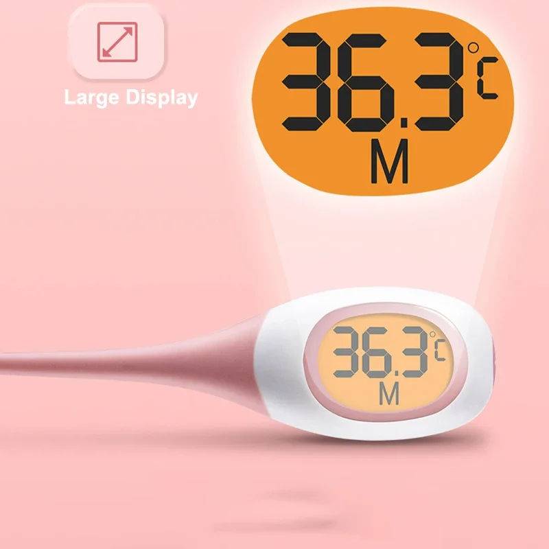 8 Seconds Backlit Fever Thermometer Medical Household Digital LCD Medical Fast Measure Kids Baby Child Adult Body Oral Soft head