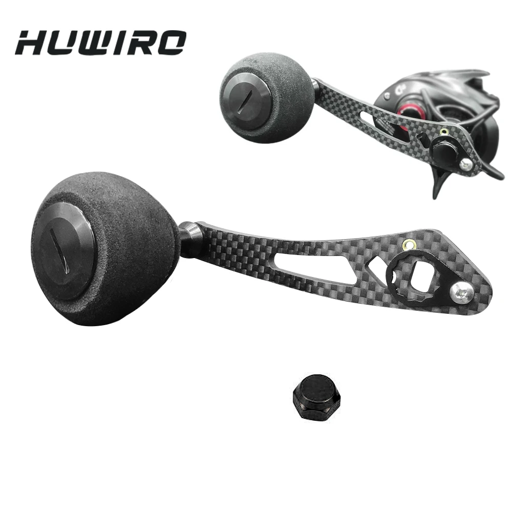 Lightweight Carbon Fiber Fishing Reel Handle with EVA Knob For Baitcasting Reel Fishing Accessories Sea Fishing Reel Handle