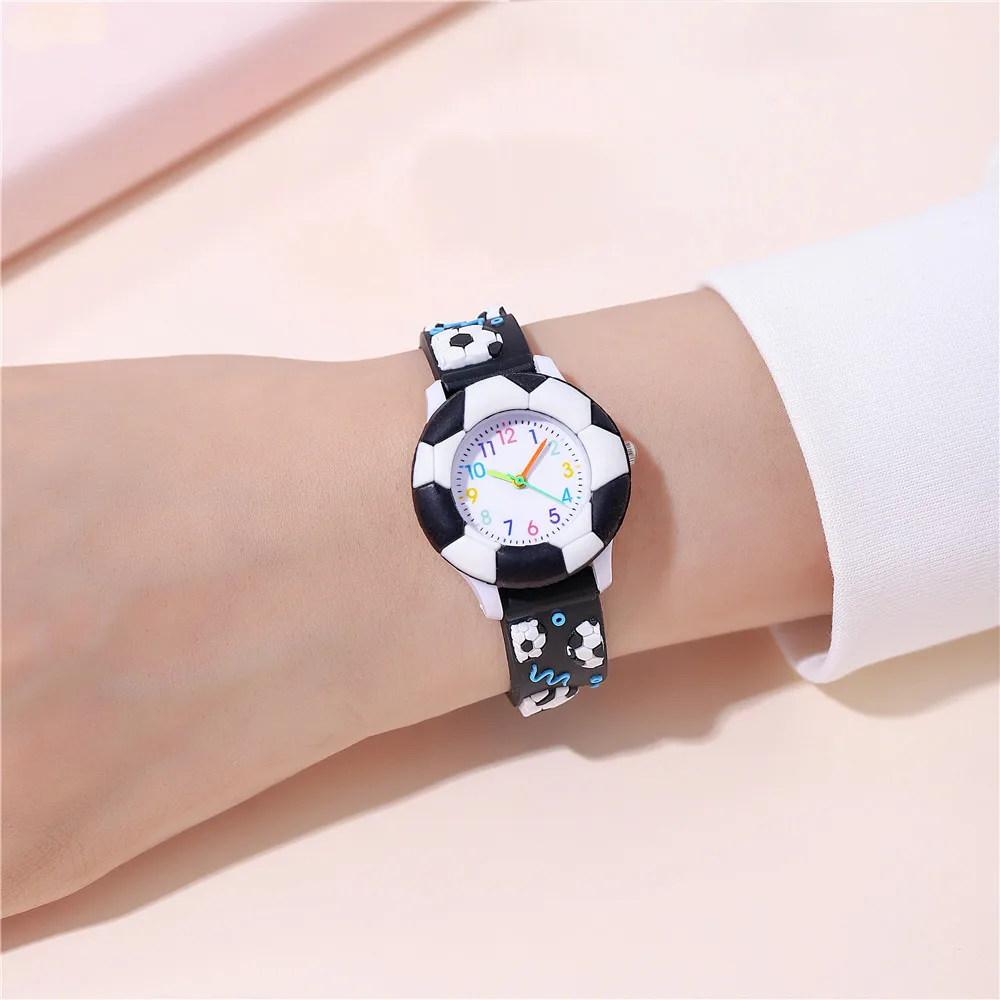 Sports style football pattern children\'s watch