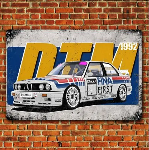 M3 E30 Dtm Racing Car Metal Poster - 20x30cm Garage Tin Sign