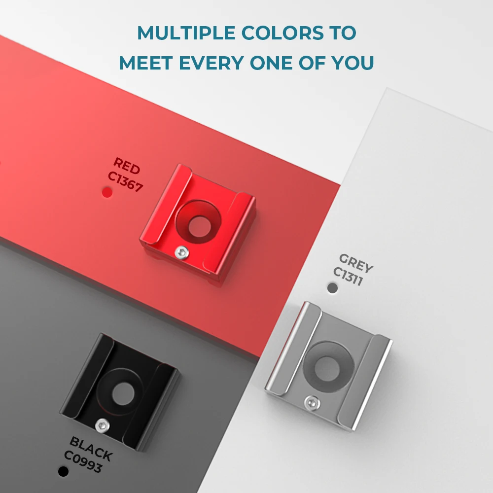 CAMVATE  2pcs 1/4" Cold Shoe Mount Adapter For  for Blackmagic DSLR Rig Pocket Cinema Camera Cage Video Light Microphone Handle