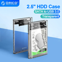 ORICO USB3.0 External HDD Case 2.5 Inch Hard Drive Enclosure Transparent Mobile Hard Disk Box HDD SSD Hard Drive Case for Laptop