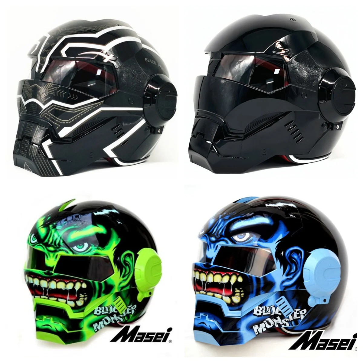 Masei Flip Up Motorcycle Helmet DOT Certified Full Face Lightweight & Ventilated Personalized Helmet 2024 Edition 