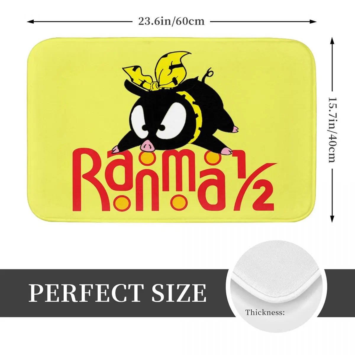 Pchan And Ranma 12 Anti-slip Doormat Floor Mat Water oil proof Carpet Rug for Kitchen Entrance Home Balcony Footpad Mats