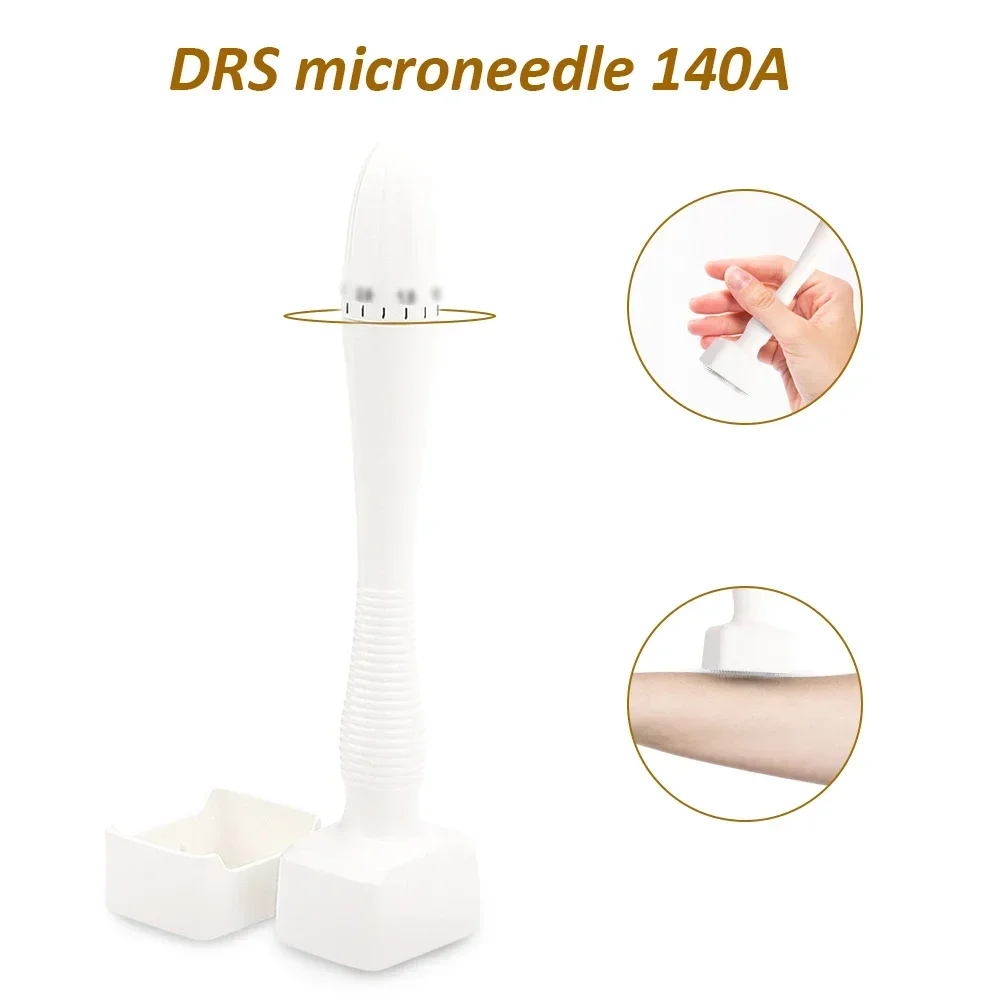 Derma cap Roller DRS140 jarum dapat disesuaikan, sistem penggulung Derma jarum mikro kecantikan Demaroller terapi Microneedling pertumbuhan rambut