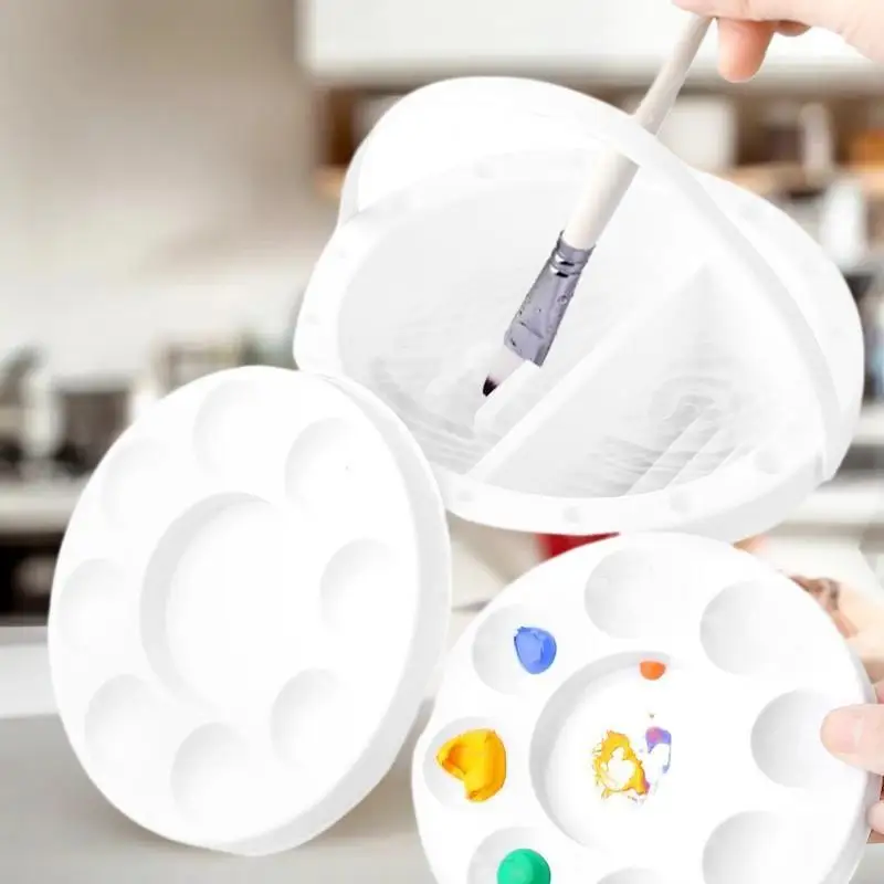 3 في 1 فرشاة غسالة دلو مع غطاء لوحة حامل فرشاة الرسم الفن المائية النفط اللوحة أدوات تنظيف فرش صينية حوض #1